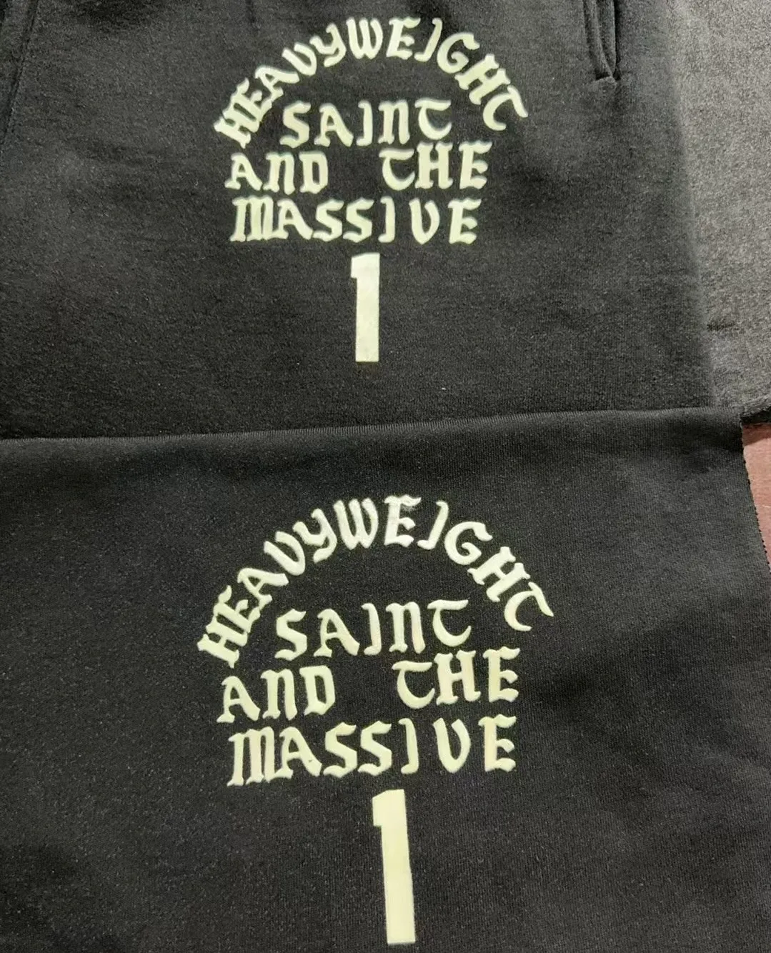 Flock printing pattern making SAINT Mxxxxxx SWT PNT/IT'S SAINT/BLK flocking sweatpants black S-X ⚠️Attention Important: This is flocking printing